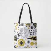 Moderne kleurrijke stijlvolle Abstracte kunstvorme Tote Bag (Voorkant)