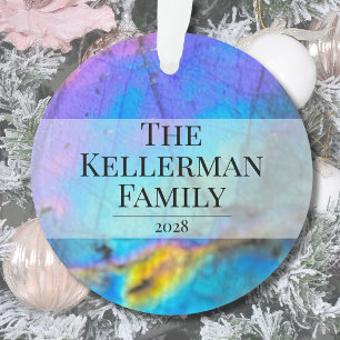 Moderne Kleurrijke Stijlvolle Familienaam Ornament