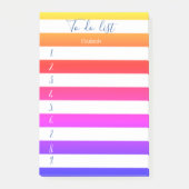 Moderne kleurrijke streep om lijst te doen post-it® notes (Voorkant)