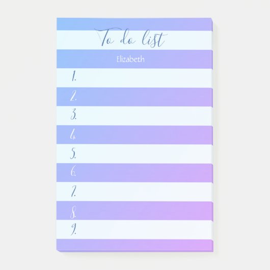 Moderne kleurrijke streep om lijst te doen post-it® notes (Voorkant)