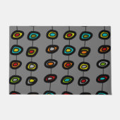 Moderne kleurrijke strengen uit het midden van de  deurmat (Voorkant)