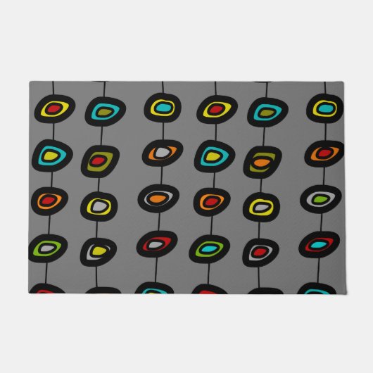 Moderne kleurrijke strengen uit het midden van de  deurmat (Voorkant)