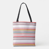 moderne kleurrijke strepen tote bag (Achterkant)