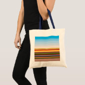 moderne kleurrijke strepen tote bag (Voorkant (product))