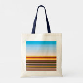 moderne kleurrijke strepen tote bag (Achterkant)