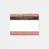 Moderne kleurrijke strepen Vibrant interieur ontwe Post-it® Notes (Voorkant)