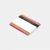 Moderne kleurrijke strepen Vibrant interieur ontwe Post-it® Notes (Schuin)
