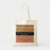 Moderne kleurrijke strepen Vibrant interieur ontwe Tote Bag (Voorkant)