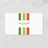 Moderne kleurrijke strepen visitekaartje (Voorkant)