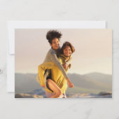 Moderne Kleurrijke Stripboek Foto Bruiloft Kaart (Achterkant)