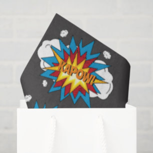 Moderne Kleurrijke Stripboek KAPOW Pop Art Tissuepapier