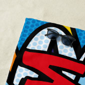 Moderne Kleurrijke Stripboek WHAM Strandlaken (In situ)