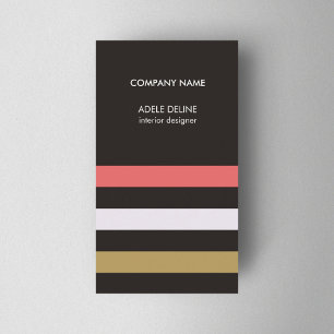 Moderne kleurrijke Stripes Designer Visitekaartje