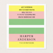 Moderne, kleurrijke Stripes Professional Visitekaartje (Buitenkant ongevouwen)