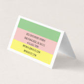 Moderne, kleurrijke Stripes Professional Visitekaartje (Achterkant)