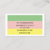 Moderne, kleurrijke Stripes Professional Visitekaartje (Achterkant)