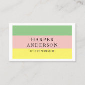 Moderne, kleurrijke Stripes Professional Visitekaartje (Voorkant)