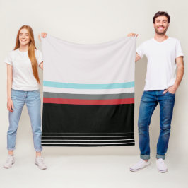 Moderne kleurrijke strips fleece deken