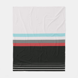Moderne kleurrijke strips fleece deken