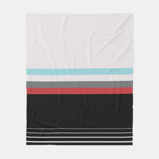 Moderne kleurrijke strips fleece deken (Voorkant)