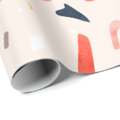 Moderne, kleurrijke Terrazzo naadloze patronen met Cadeaupapier (Rol Hoek)