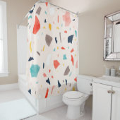 Moderne, kleurrijke Terrazzo naadloze patronen met Douchegordijn (In situ)