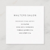 Moderne kleurrijke textielmonogram vierkante visitekaartje (Achterkant)