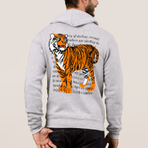 Moderne, kleurrijke tijgerafdrukken met tekst voor