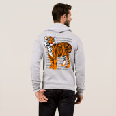 Moderne, kleurrijke tijgerafdrukken met tekst voor hoodie (Achterkant volledig)