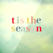 Moderne Kleurrijke Tis Het Seizoen Feestdagen Raamsticker (Vel 3)