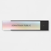 Moderne, kleurrijke Trendy Elegant Sjabloon Deurbordje (Voorkant)