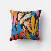 Moderne kleurrijke tropische florale patronen. Cut Kussen (Achterkant)