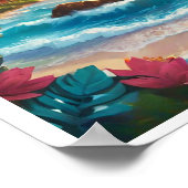 Moderne Kleurrijke Tropische Goede Vibes Positivit Poster (Hoek)