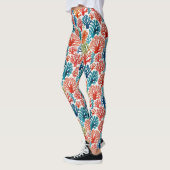 Moderne kleurrijke tropische oceaankoralen Waterve Leggings (Links)
