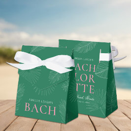 Moderne kleurrijke tropische palmbladeren Bachelor Bedankdoosjes