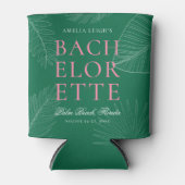 Moderne kleurrijke tropische palmbladeren Bachelor Blikjeskoeler (Voorkant)