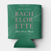 Moderne kleurrijke tropische palmbladeren Bachelor Blikjeskoeler (Achterkant)