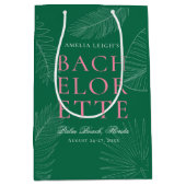 Moderne kleurrijke tropische palmbladeren Bachelor Medium Cadeauzakje (Voorkant)