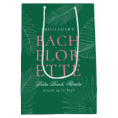 Moderne kleurrijke tropische palmbladeren Bachelor Medium Cadeauzakje (Achterkant)