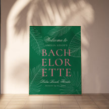 Moderne kleurrijke tropische palmbladeren Bachelor