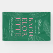 Moderne kleurrijke tropische palmbladeren Bachelor Spandoek (Horizontaal)