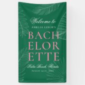 Moderne kleurrijke tropische palmbladeren Bachelor Spandoek (Verticaal)