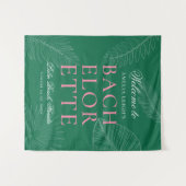 Moderne Kleurrijke Tropische Palmbladeren Bachelor Wandkleed (Voorkant (horizontaal))