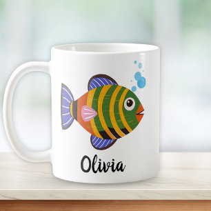 Moderne Kleurrijke Tropische Vissen Koffiemok