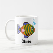 Moderne kleurrijke tropische vissen koffiemok (Links)