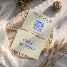 Moderne Kleurrijke Trouw-RSVP QR-codekaart RSVP Kaartje