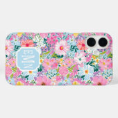Moderne Kleurrijke Tuin Met Initiaal Case-Mate iPhone Case (Achterkant (horizontaal))