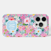 Moderne Kleurrijke Tuin Met Initiaal Case-Mate iPhone Case (Achterkant (horizontaal))