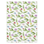 Moderne Kleurrijke Tulp Bloem Tafelkleed (Voorkant)