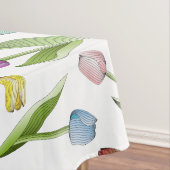 Moderne Kleurrijke Tulp Bloem Tafelkleed (Voorbeeld)